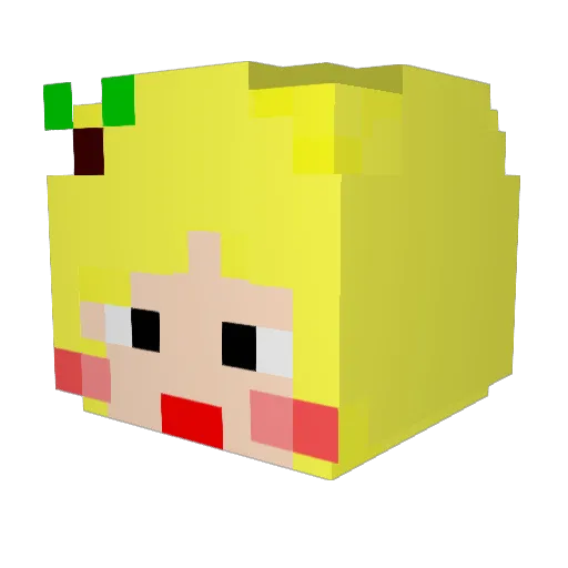 Emma3174 Minecraft avatar head, 3D render