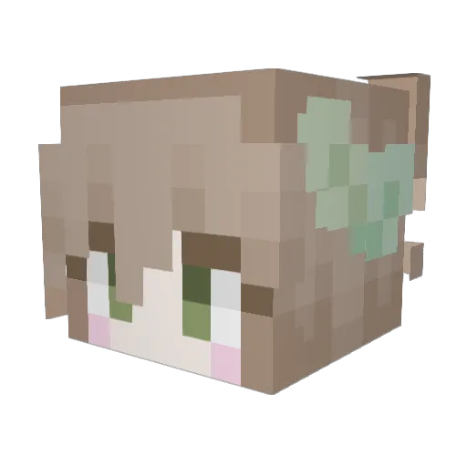Emma4535 Minecraft avatar head, 3D render