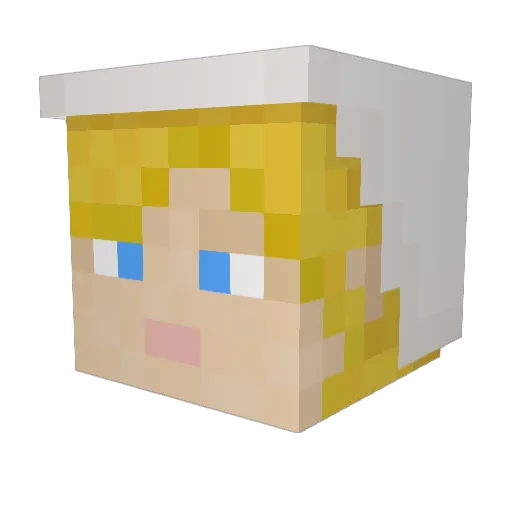 Emma60021 Minecraft avatar head, 3D render