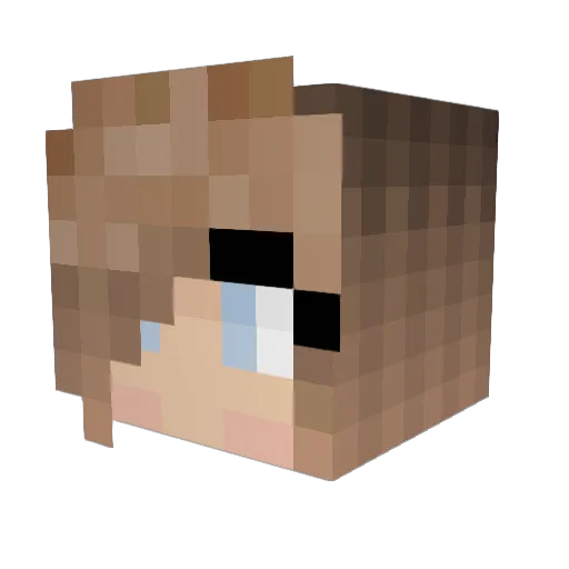 EmmaBN Minecraft avatar head, 3D render