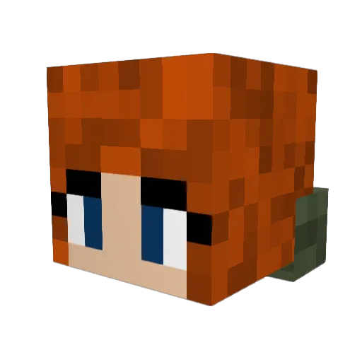EmmaBSweet Minecraft avatar head, 3D render