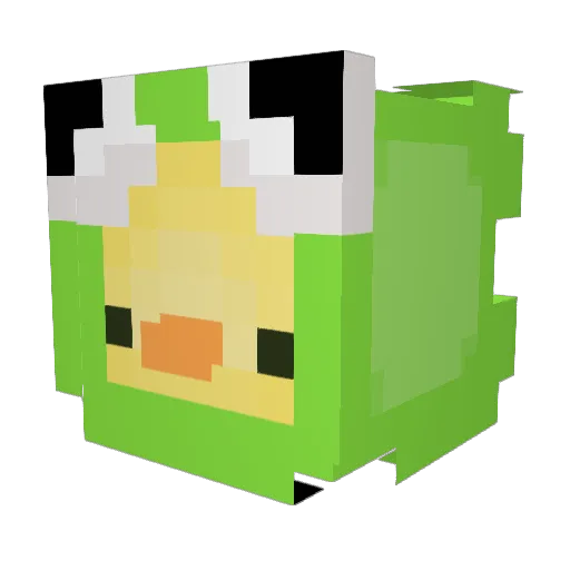 EmmaDieeEnte Minecraft avatar head, 3D render