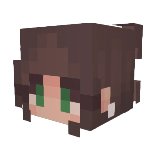 EmmaEnchantress Minecraft avatar head, 3D render