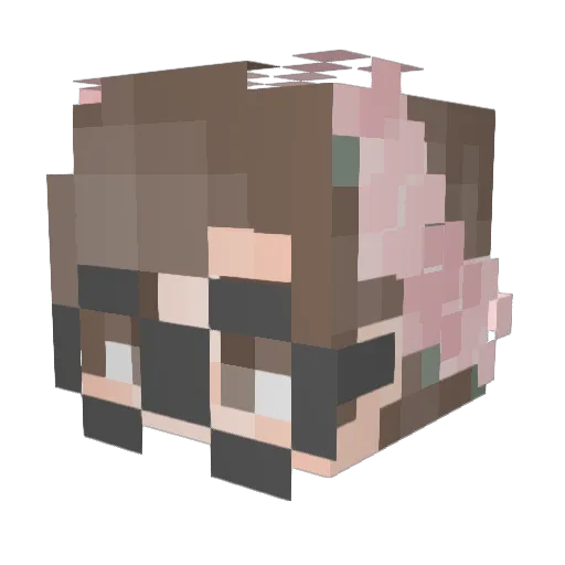 EmmaFarseer Minecraft avatar head, 3D render