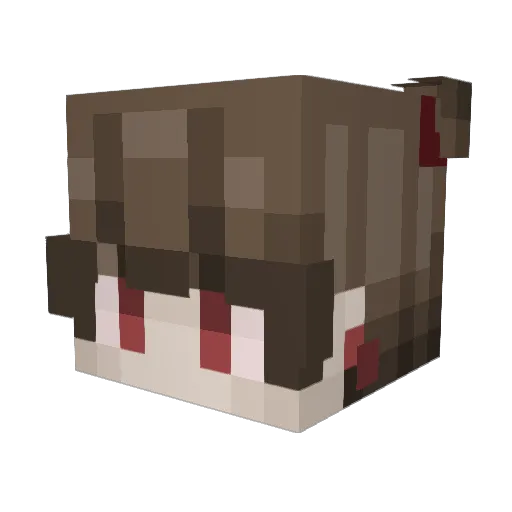 EmmaFugl Minecraft avatar head, 3D render