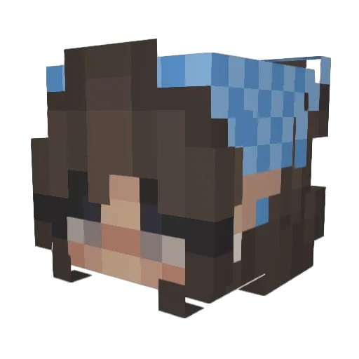 EmmaGracious Minecraft avatar head, 3D render