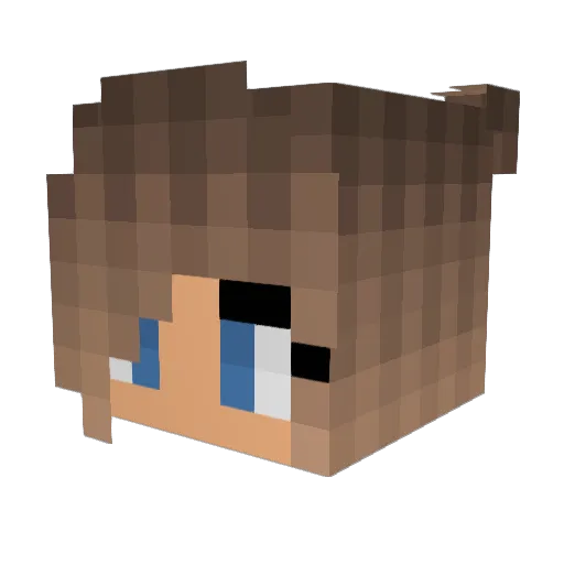 EmmaHetrick Minecraft avatar head, 3D render