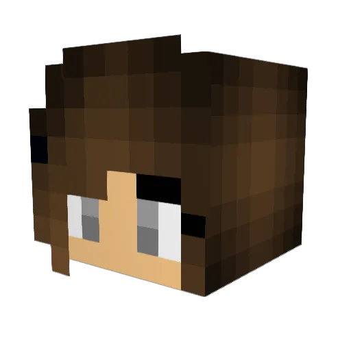 EmmaHiggins Minecraft avatar head, 3D render