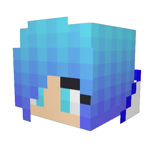 EmmaL22 Minecraft avatar head, 3D render