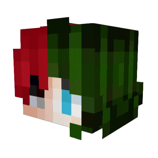 EmmaLaGOAT Minecraft avatar head, 3D render