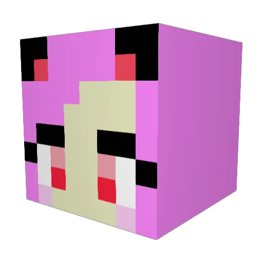 EmmaLoveDK Minecraft avatar head, 3D render