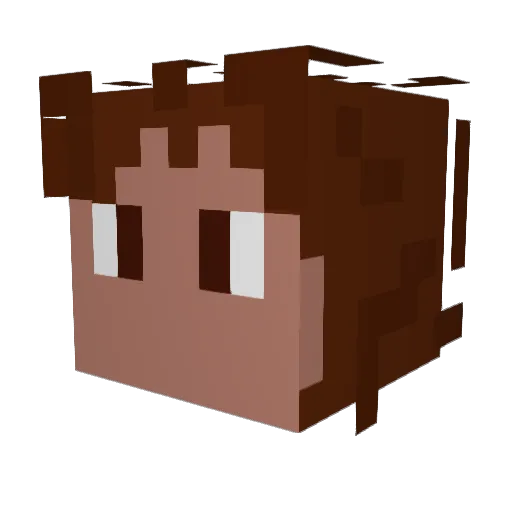 EmmaLoveySix Minecraft avatar head, 3D render
