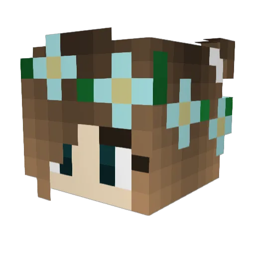 EmmaMaeJ Minecraft avatar head, 3D render