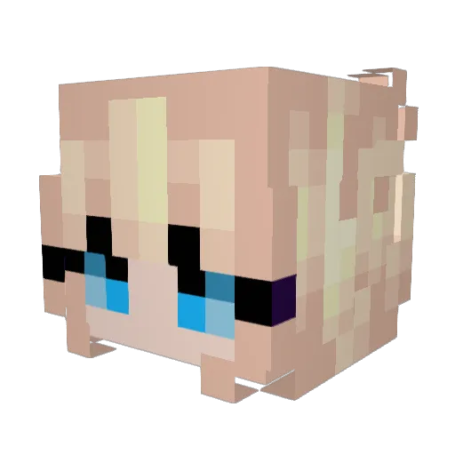 EmmaMuppen Minecraft avatar head, 3D render