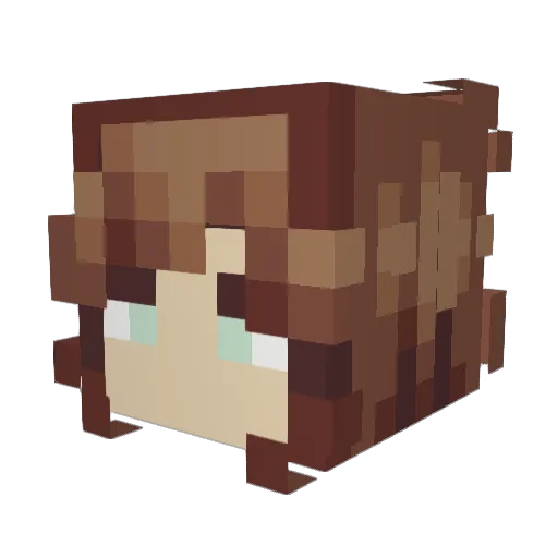 EmmaPhi Minecraft avatar head, 3D render