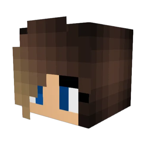 EmmaRahel Minecraft avatar head, 3D render