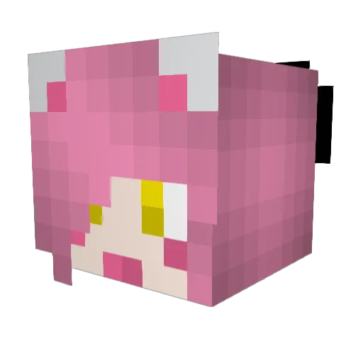 EmmaRose01 Minecraft avatar head, 3D render