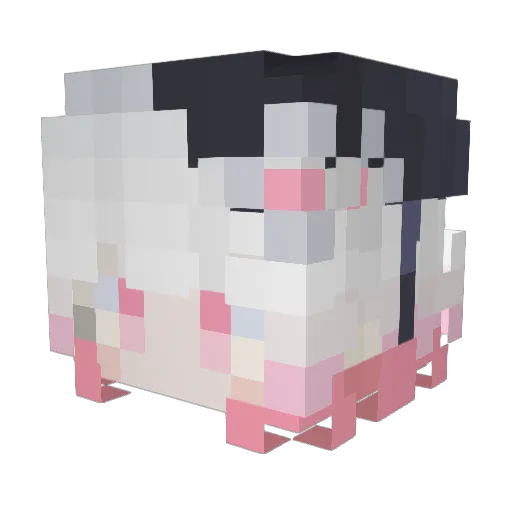 EmmaSakuraba Minecraft avatar head, 3D render