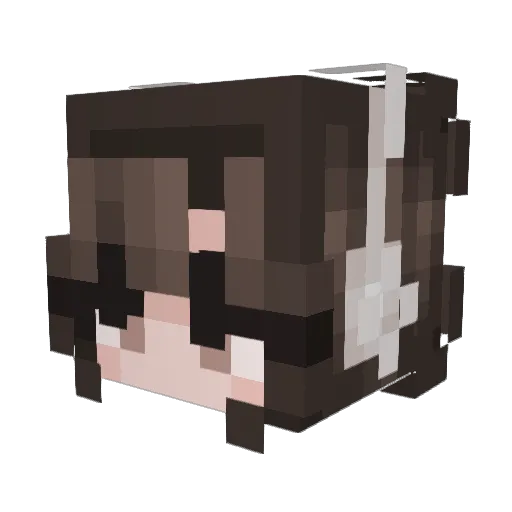 EmmaSuze Minecraft avatar head, 3D render