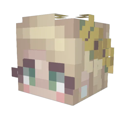 EmmaU25 Minecraft avatar head, 3D render