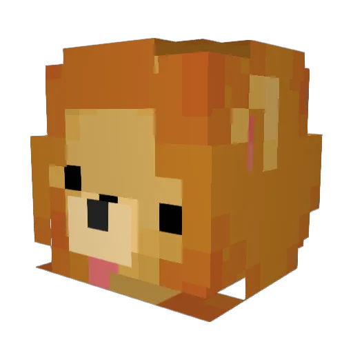 EmmaWimp Minecraft avatar head, 3D render