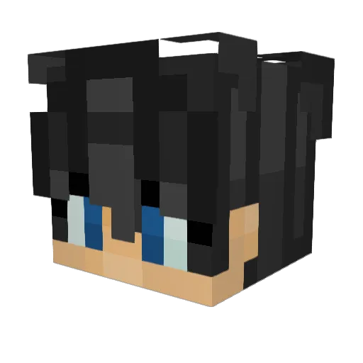 EmmaZack Minecraft avatar head, 3D render