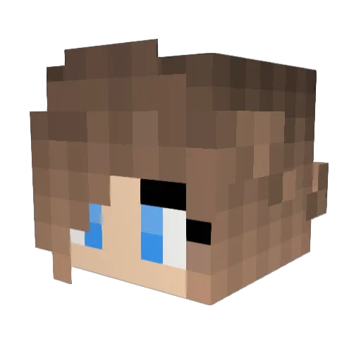 Emma_33 Minecraft avatar head, 3D render