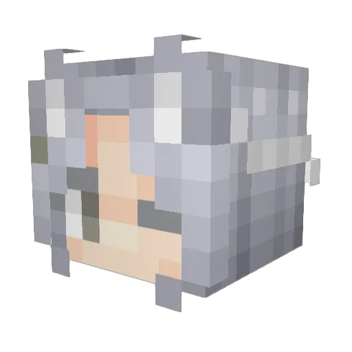 Emma_Asatsuki Minecraft avatar head, 3D render