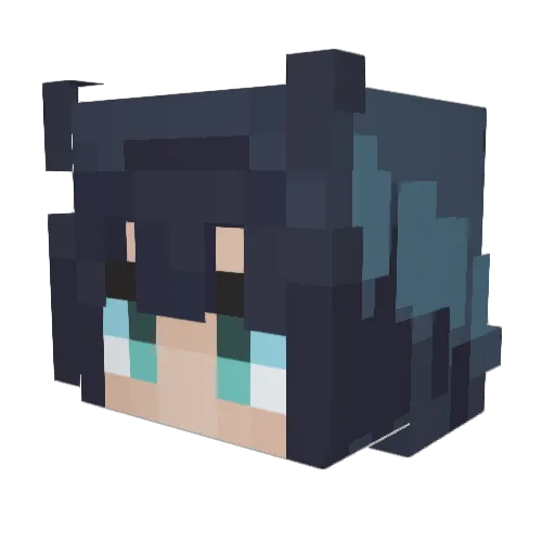 Emma_Gamer_555 Minecraft avatar head, 3D render