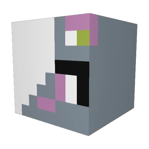 Emma_Games1 Minecraft avatar head, 3D render