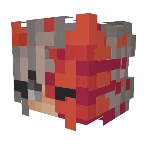 Emma_Gamora Minecraft avatar head, 3D render
