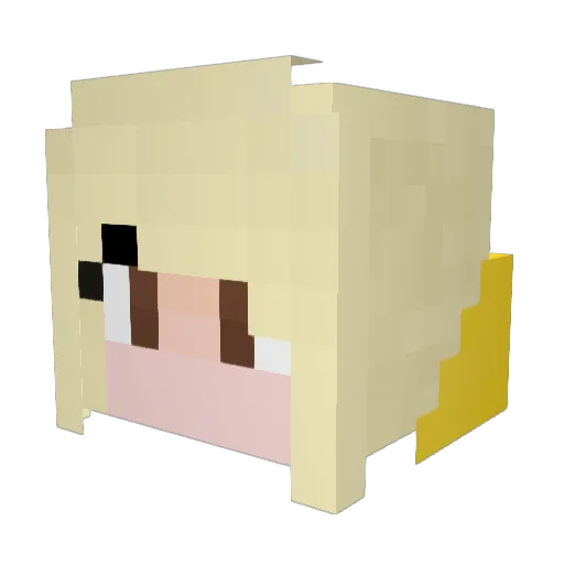 Emma_Kelly Minecraft avatar head, 3D render