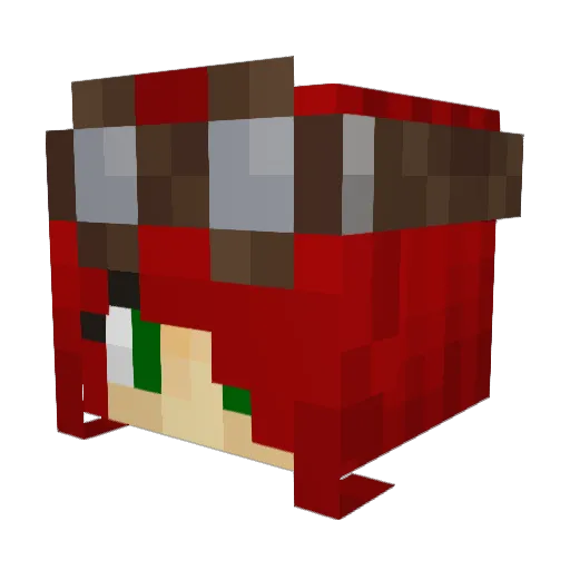 Emma_huh Minecraft avatar head, 3D render