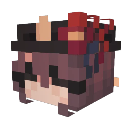 EmmaaaTheCutie Minecraft avatar head, 3D render