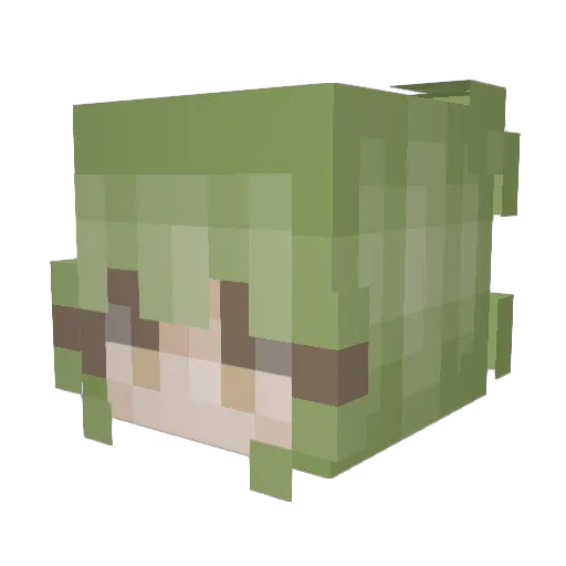 Emmabie Minecraft avatar head, 3D render