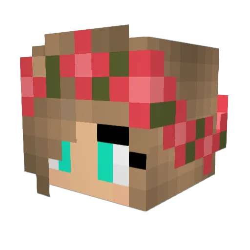 Emmah44 Minecraft avatar head, 3D render