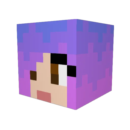 Emmalynn01 Minecraft avatar head, 3D render