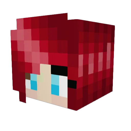 Emmanate Minecraft avatar head, 3D render