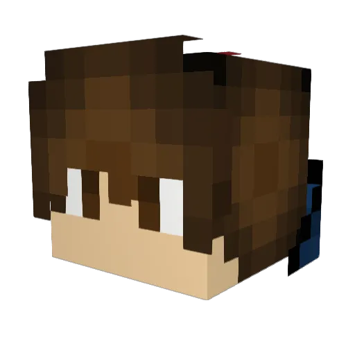 Emmanry Minecraft avatar head, 3D render