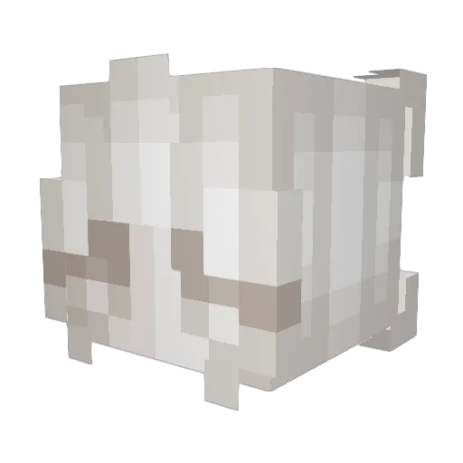 Emmarald Minecraft avatar head, 3D render