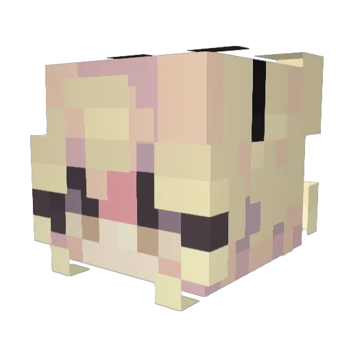 Emmaror Minecraft avatar head, 3D render