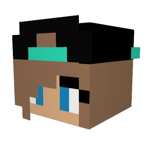 Emmas09 Minecraft avatar head, 3D render