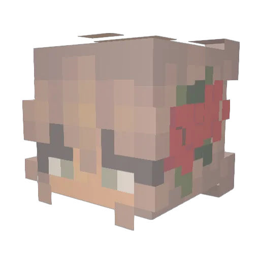 Emmathomson Minecraft avatar head, 3D render