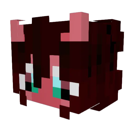 Emmatronic Minecraft avatar head, 3D render