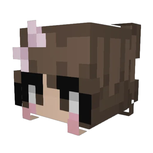 Emmawas Minecraft avatar head, 3D render