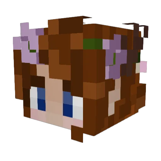 Emmbr Minecraft avatar head, 3D render