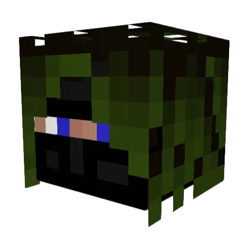 Emmeme_ Minecraft avatar head, 3D render