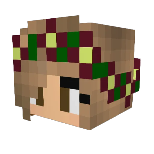 Emmerbeans Minecraft avatar head, 3D render