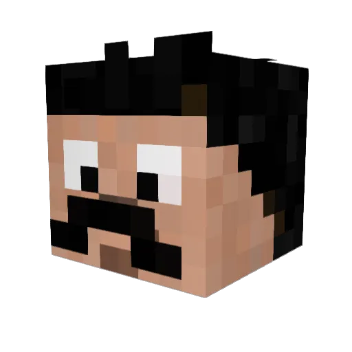 Emmerich Minecraft avatar head, 3D render
