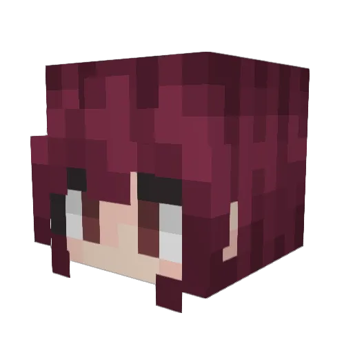 Emmerryy Minecraft avatar head, 3D render